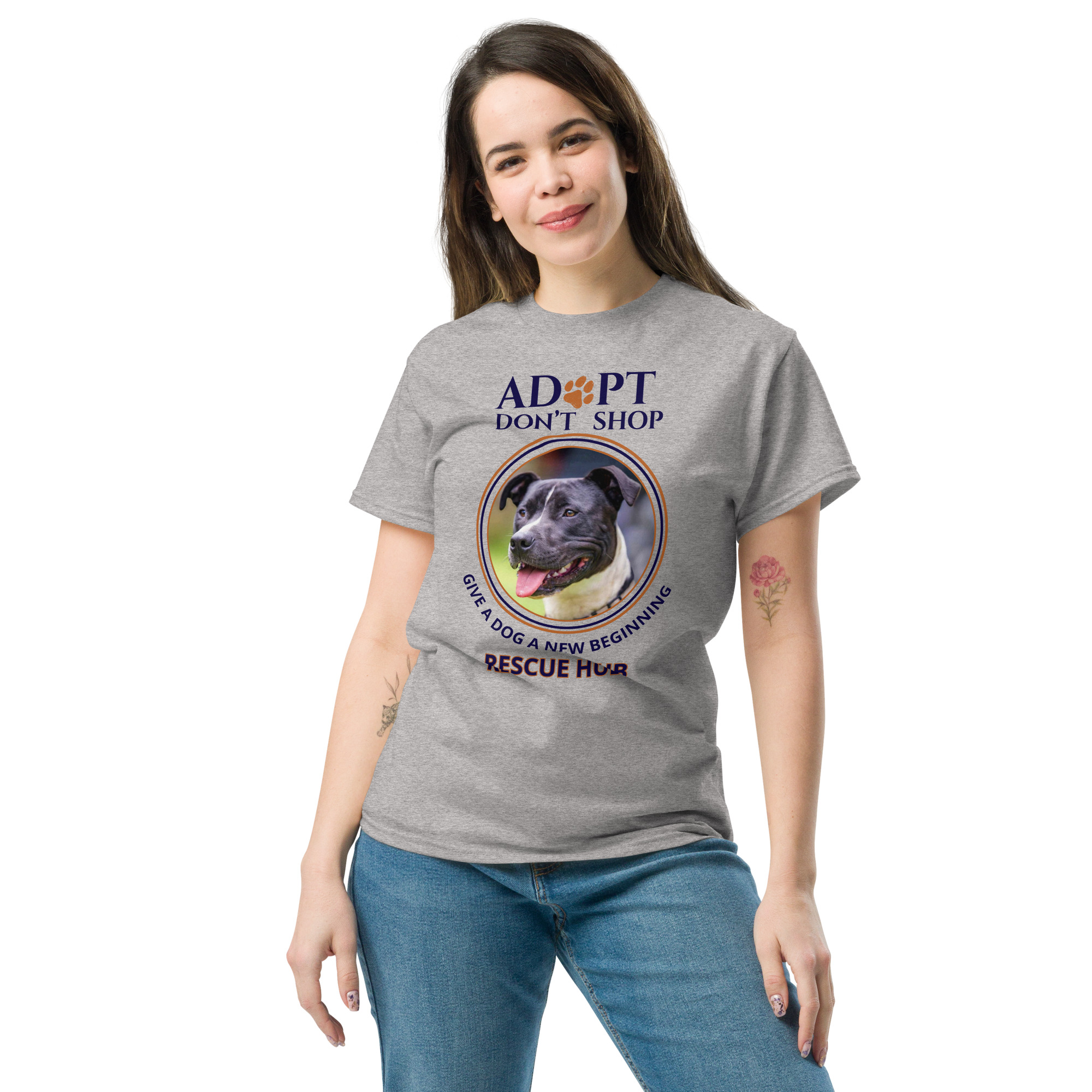 Adopt Don't Shop Flint Unisex Classic T-shirt - Image 2