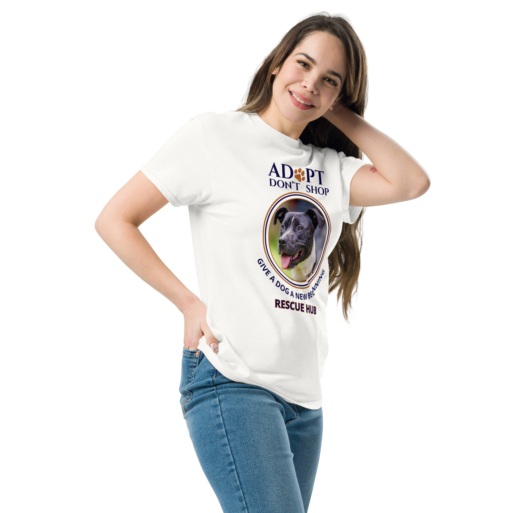 Adopt Don't Shop Flint Unisex Classic T-shirt - Image 4